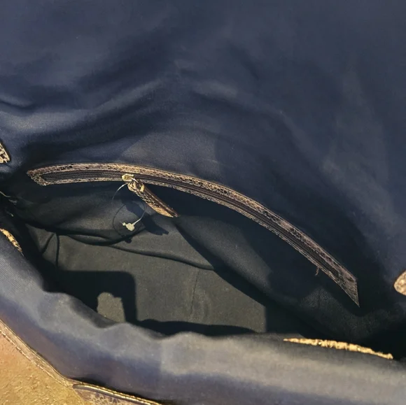 Cole Haan Snake Embossed Leather Crossbody Bag - Picture 11 of 15